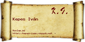 Kepes Iván névjegykártya